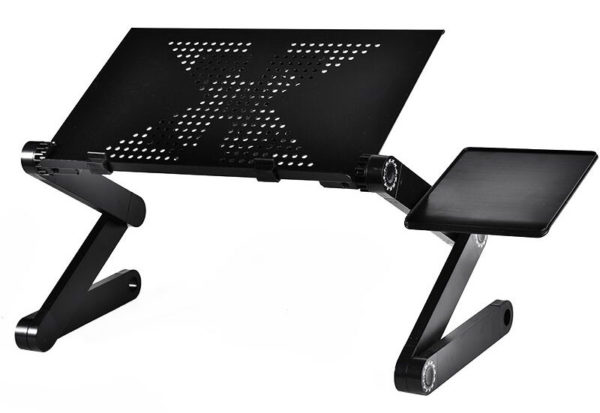 Foldable Ergonomic Laptop Stand With Cooling Fan And Mousepad - 10